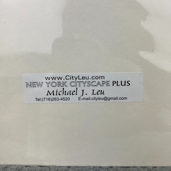 Michael J Leu Art Print SIGNED 300 Cityscape New York City Brooklyn Bridge NYC 1 - Picture 7 of 8